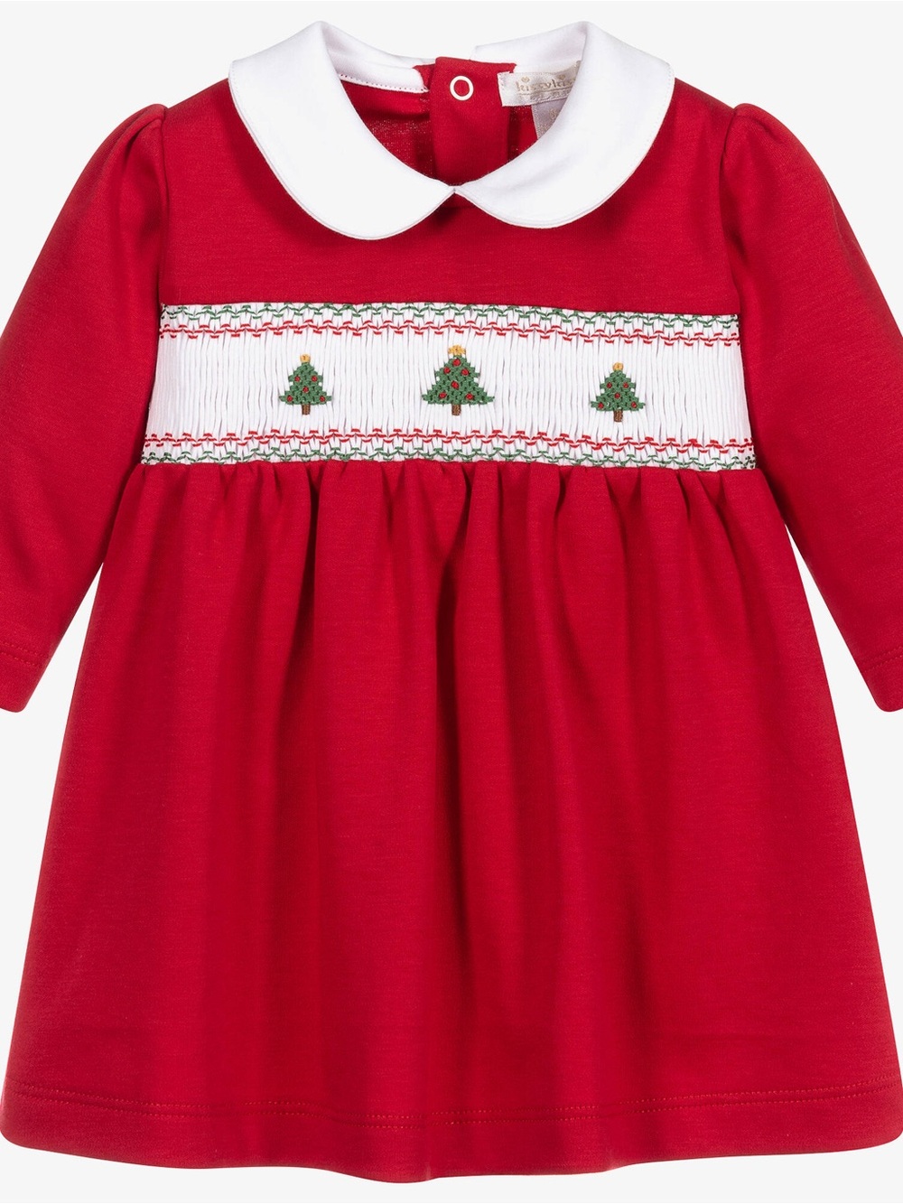 Kissy Kissy Baby Red Smocked Festive Dress Size 12-18 Months EUC Like New